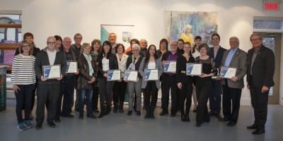 De gauche à droite : Mme Sylvie Marion (Association des auteurs des Laurentides), Mme Nathalie Rochon (Mairesse de Piedmont), M. Daniel Giguère (Association des auteurs des Laurentides), Mme Monique Laroche (Mairesse de Sainte-Anne-des-Lacs et présidente du comité culturel), M. Gilbert Larin (Arts Morin-Height), Gilles Legault (Fabrique de la Paroisse Notre-Dame des Pays-d'en-Haut), Mme Carole Duchame (Arts Morin-Height), Mme Nicole Deschamps, Mme Victoria Bond, M. André Genest (préfet de la MRC), Mme Francine Chassé (Société d’histoire de généalogie des Pays-d’en-Haut), Mme Christiane Brault (Société d’histoire de généalogie des Pays-d’en-Haut), Mme France Robillard Pariseau(Arts et culture Lac-des-Seize-îles), Mme Michèle Leduc(Société d’histoire de Sainte-Marguerite-du-Lac-Masson), Nathalie Ruscito (productions FDL), Elise Lavoie(Arts et culture St-Adolphe), Don McMahon (Fabrique de la paroisse de Ste-Marguerite-du-Lac-Masson), Mylène Joncas(Arts et culture St-Adolphe), Caroline Dusseault, Nancy Belhumeur(Musée du Ski des Laurentides), Denise Kouri (Studio d’Artgenteuil), Étienne Lavigne (Festival des Arts de Saint-Sauveur), Pierre Urquhart(Directeur général de la Chambre de commerce et touriste de la Vallée Saint-Sauveur et directeur général du Musée du Ski des Laurentides), M. Jacques Gariépy (Maire de Saint-Sauveur)